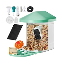 Sugift Smart Bird Feeder with 2K Camera Ai Identifies 10000 Bird Species