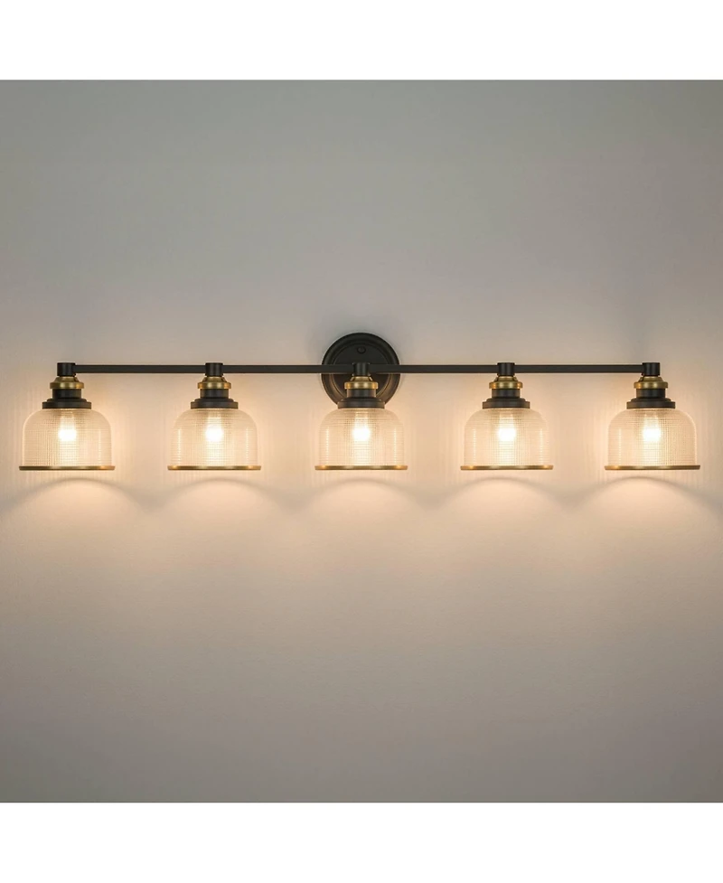 Possini Euro Design Possini Euro Poway 42 1/2"W and Glass 5-Light Bath Light