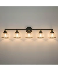 Possini Euro Design Possini Euro Poway 42 1/2"W and Glass 5-Light Bath Light