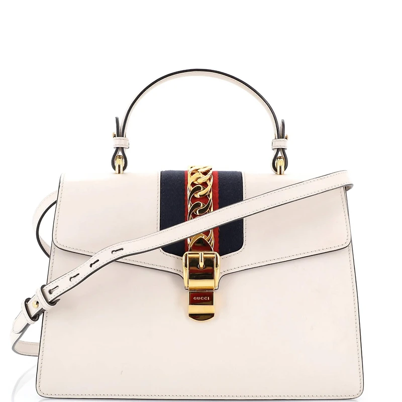 Pre-Owned Gucci Large Sylvie Top Handle Bag Leather