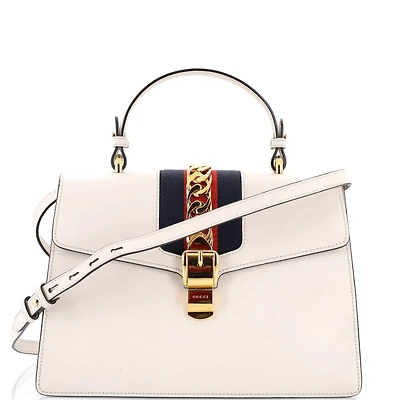 Pre-Owned Gucci Large Sylvie Top Handle Bag Leather