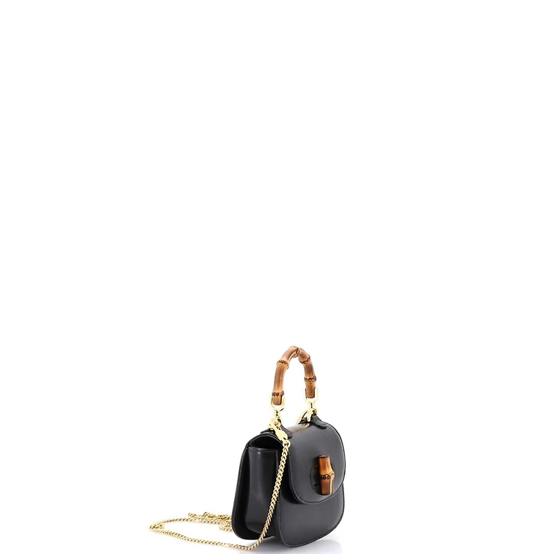 Pre-Owned Gucci Super Mini Bamboo 1947 Top Handle Bag Leather