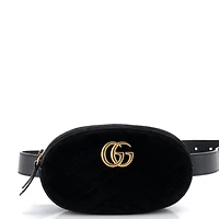 Pre-Owned Gucci Gg Marmont Belt Bag Matelasse Velvet