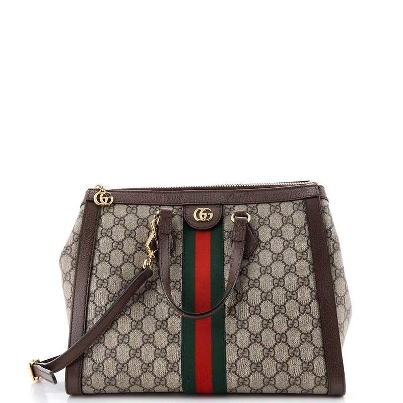 Pre-Owned Gucci Medium Ophidia Top Handle Tote Gg Coated Canvas