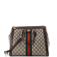 Pre-Owned Gucci Medium Ophidia Top Handle Tote Gg Coated Canvas