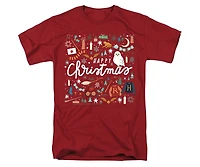 Harry Potter Men's Happy Christmas, Hedwig, Golden Snitch T Shirt
