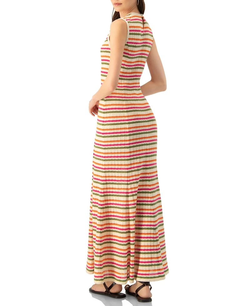 Ivonne Women's Sleeveless Striped Knit Maxi Dress