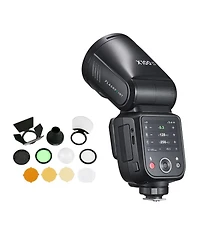 Flashpoint X100 Ttl R2 On Camera Li-on Round Head Flash For Fuji with Round Head Flash Accessory Kit