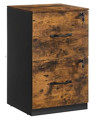 Slickblue Compact 2 Drawer File Cabinet with Lock Printer Stand Storage Unit