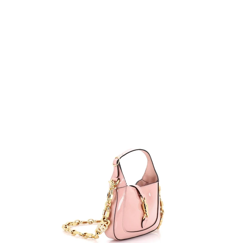 Pre-Owned Gucci Mini Jackie 1961 Chain Hobo Patent