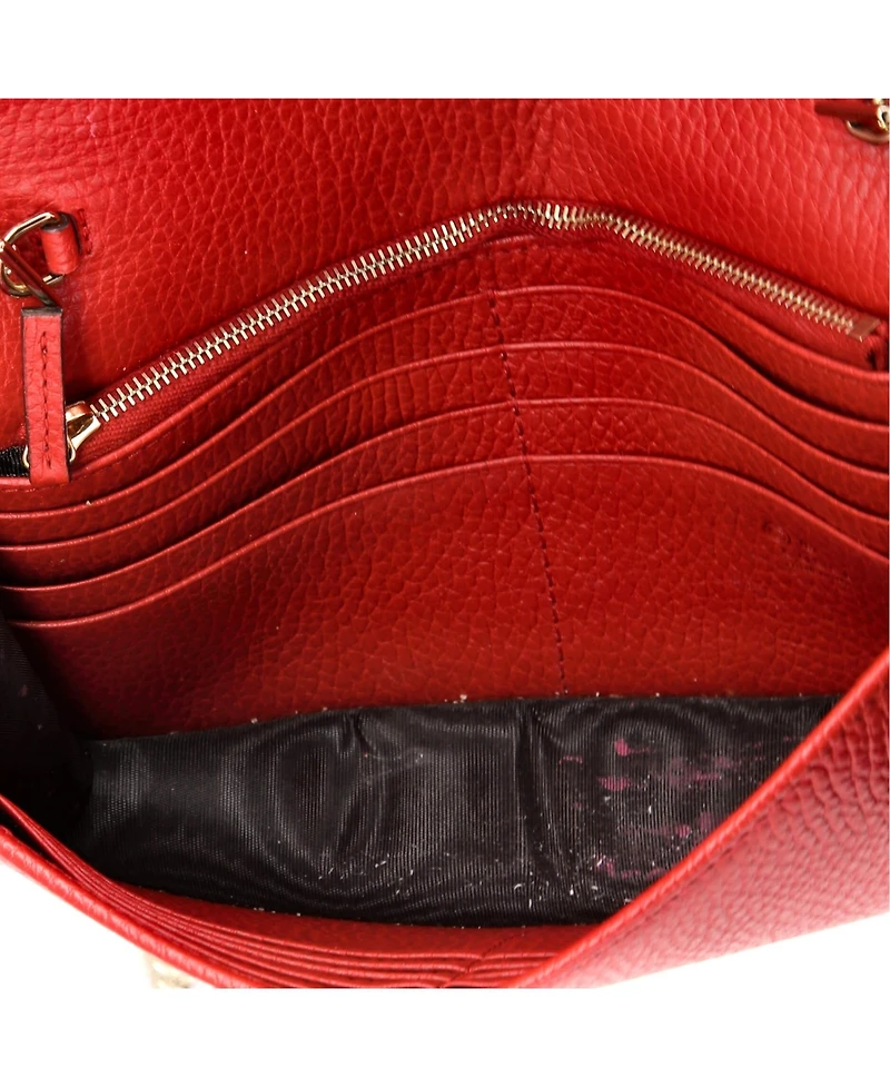 Pre-Owned Gucci Interlocking Wallet on Chain Leather