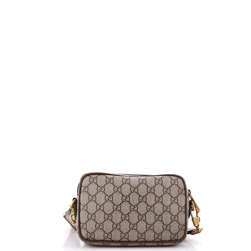 Pre-Owned Gucci Mini Ophidia Front Pocket Camera Bag Gg Coated Canvas