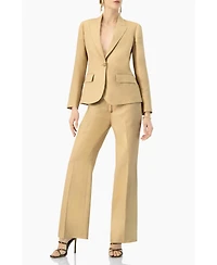 Ivonne Women's Single-Button Tailored Linen Blazer