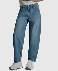 Dkny Jeans Women's Mid-Rise Barrel-Leg Cotton