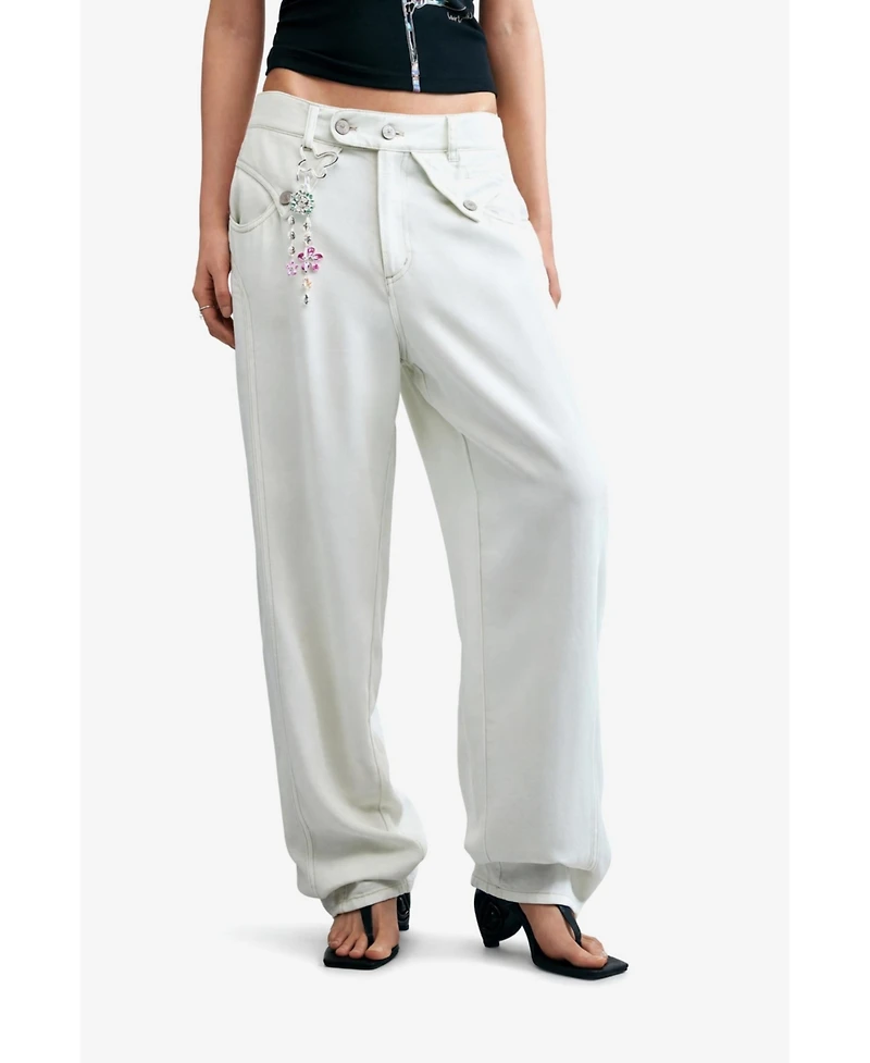 Desigual Women's Baggy Pants Buttons
