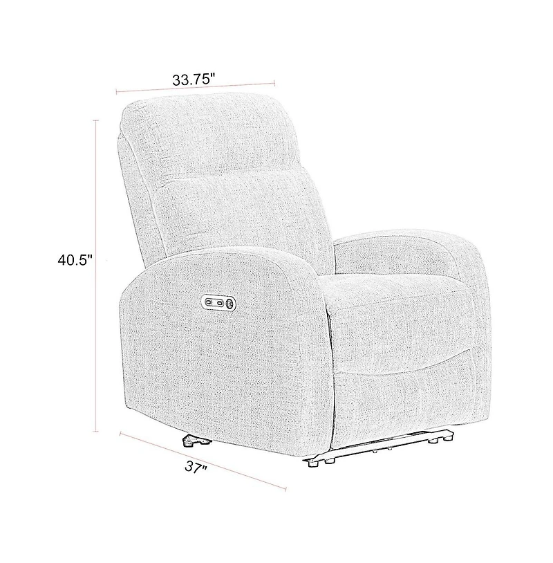 Parker Living Tuscany - Whiskers Nature Polyester Power Recliner