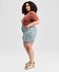 And Now This Plus Studded Raw-Hem Jean Shorts, Macy's Exclusive