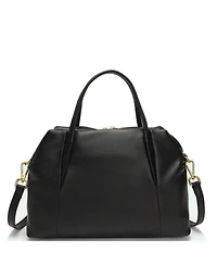 Susu Ava Pebbled Leather Satchel Bag for Women Top Handle Crossbody Purse Structured Medium Everyday Tote with Shoulder Strap