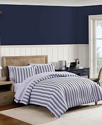 Tommy Hilfiger Campus Stripe Washed Microfiber -Pc. Comforter Set