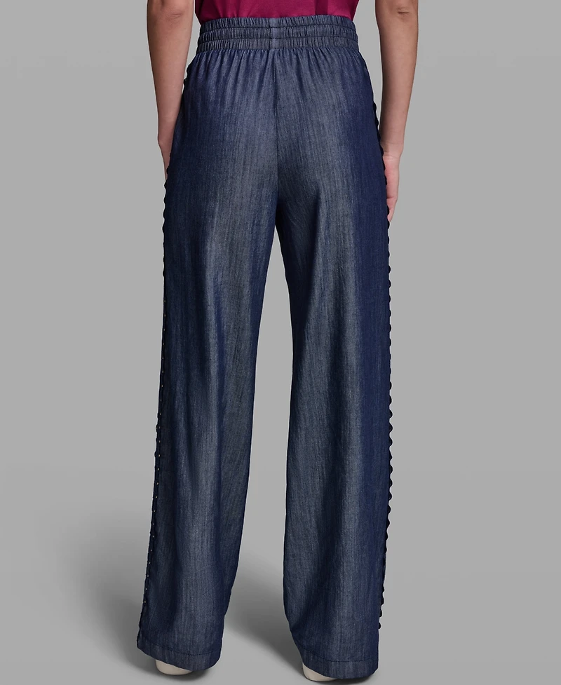 Karl Lagerfeld Paris Women's Soft Drawstring Waist Pull-On Pants
