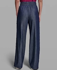 Karl Lagerfeld Paris Women's Soft Drawstring Waist Pull-On Pants