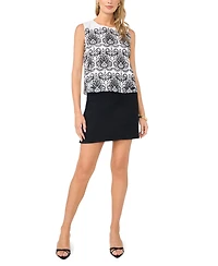 Vince Camuto Women's Embroidery Shell Top