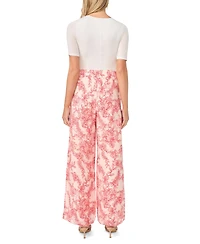 Vince Camuto Women's Blend Smocked Waist Wide-Leg Pants