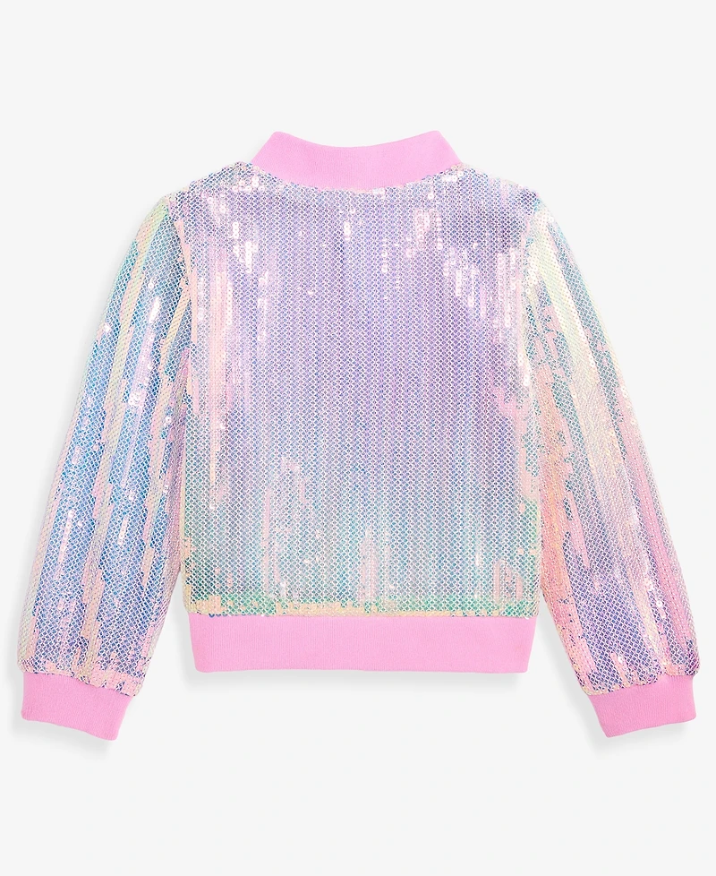Epic Threads Toddler Girls' 12M-5T Sequin Bomber Jacket, Macy's Exclusive