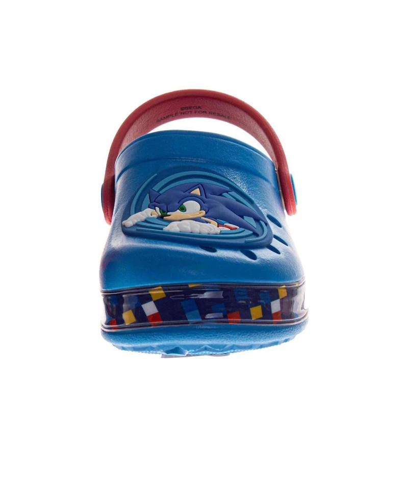 Sega Sonic the Hedgehog Boys Shoes, Eva Clogs, Water Shoes Kids Pool and Beach Sandals Slip-On