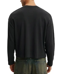 Cotton On Men's Modern-Fit Textured Henley Lo T-shirt