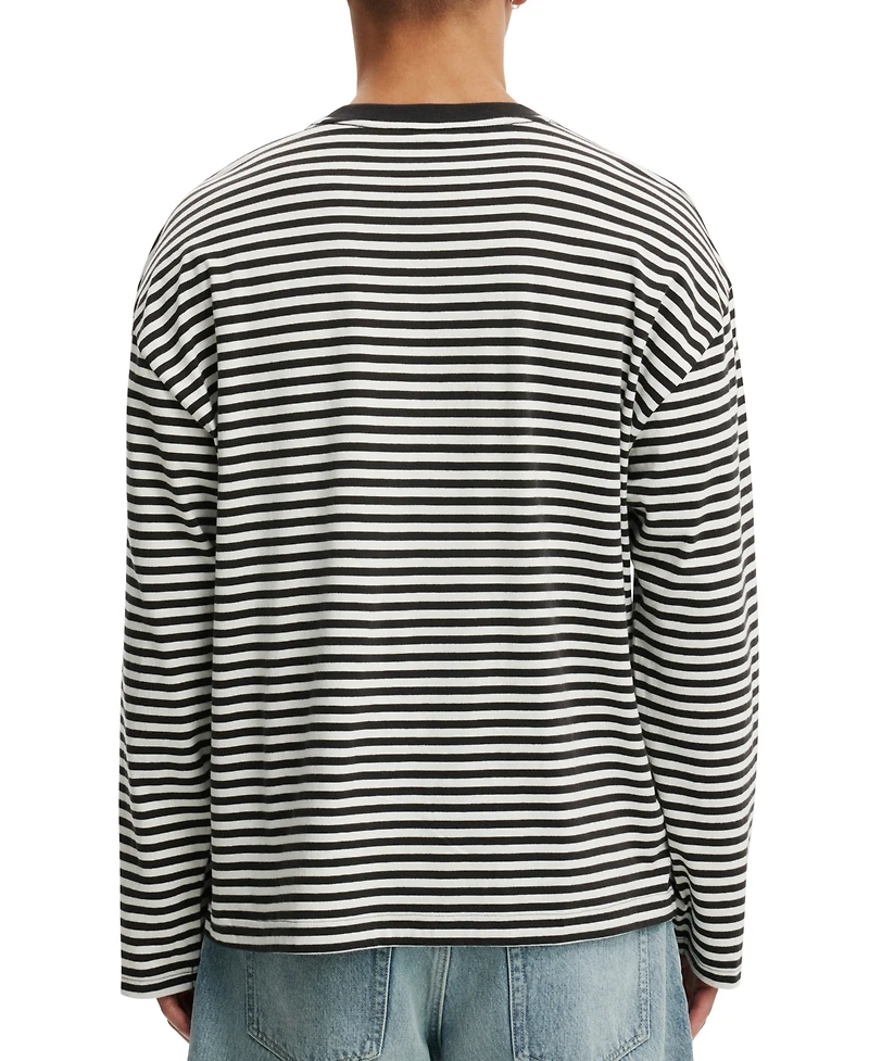 Cotton On Men's Cropped Modern-Fit Long-Sleeve T-shirts