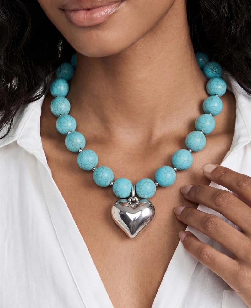 Ettika Luck and Love Turquoise Beaded Choker Necklace
