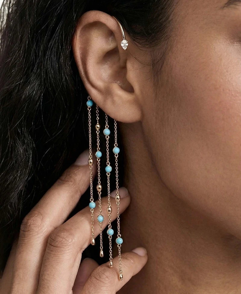 Ettika Linear Chains Statement Ear Cuff