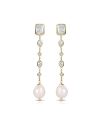 Ettika Gleaming Gem Linear Drop Earrings