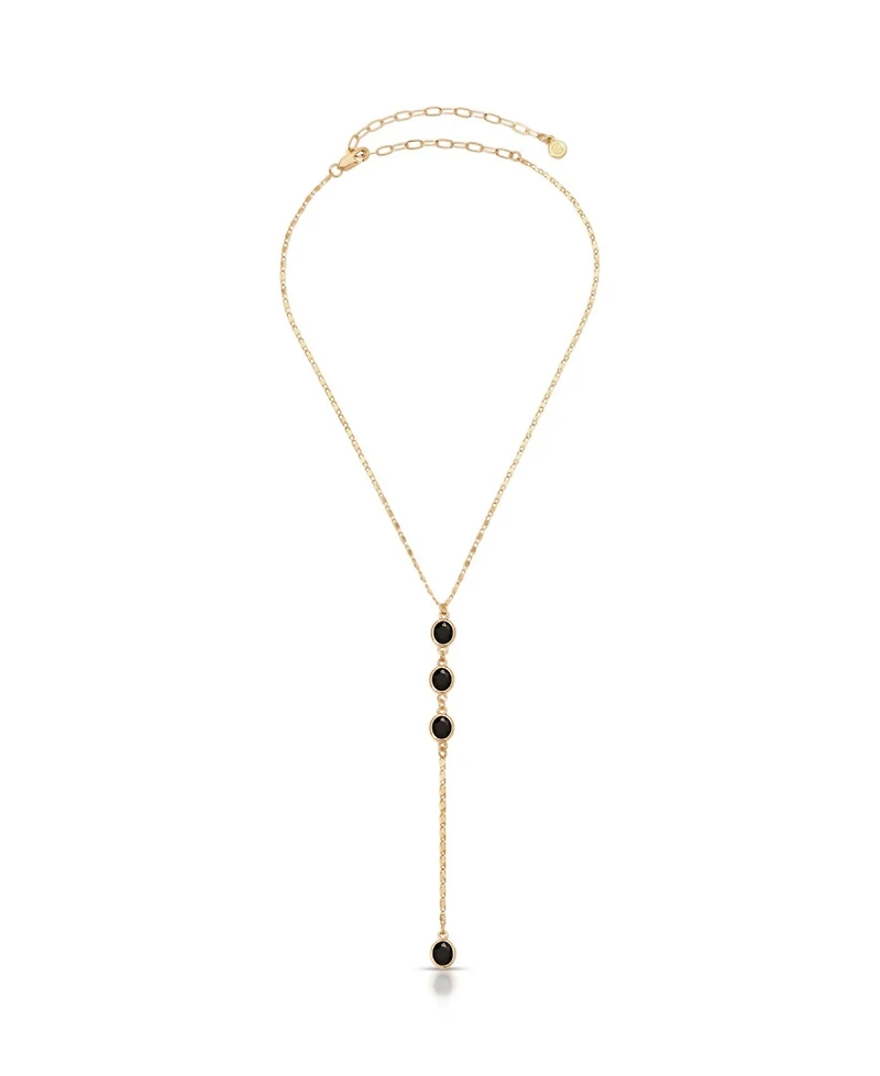 Ettika Bezel Sparkle Dip Lariat Necklace