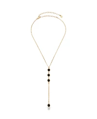 Ettika Bezel Sparkle Dip Lariat Necklace