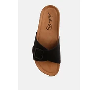 London Rag Women's Aranda Buckled Slide-On Sandals