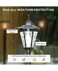 Outsunny 94.5" Solar Lamp Post Light with Auto Sensor Control,