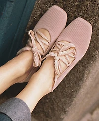 Vivaia Women's Miley 3 Laces Included Square-Toe Lace-Up Mary Janes Flats