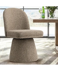 Maison Boucle Swivel Accent Chairs Set of 2, Modern Upholstered Fabric Lounge