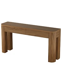 Tribesigns Console Table with 2 Drawers for Entryway, 63 Inches Narrow Long Sofa Table Behind Couch with Storage, Farmhouse Accent Entrance Piece