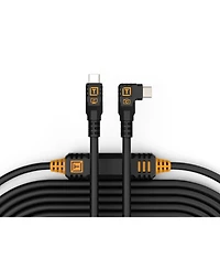 Tether Tools TetherPro Optima 10G 15' Usb-c Straight to Usb-c Right Angle Cable