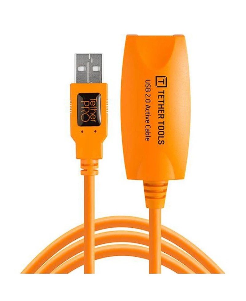 Tether Tools Pro 16' Usb 2.0 Active Extension Cable, High-Visibility