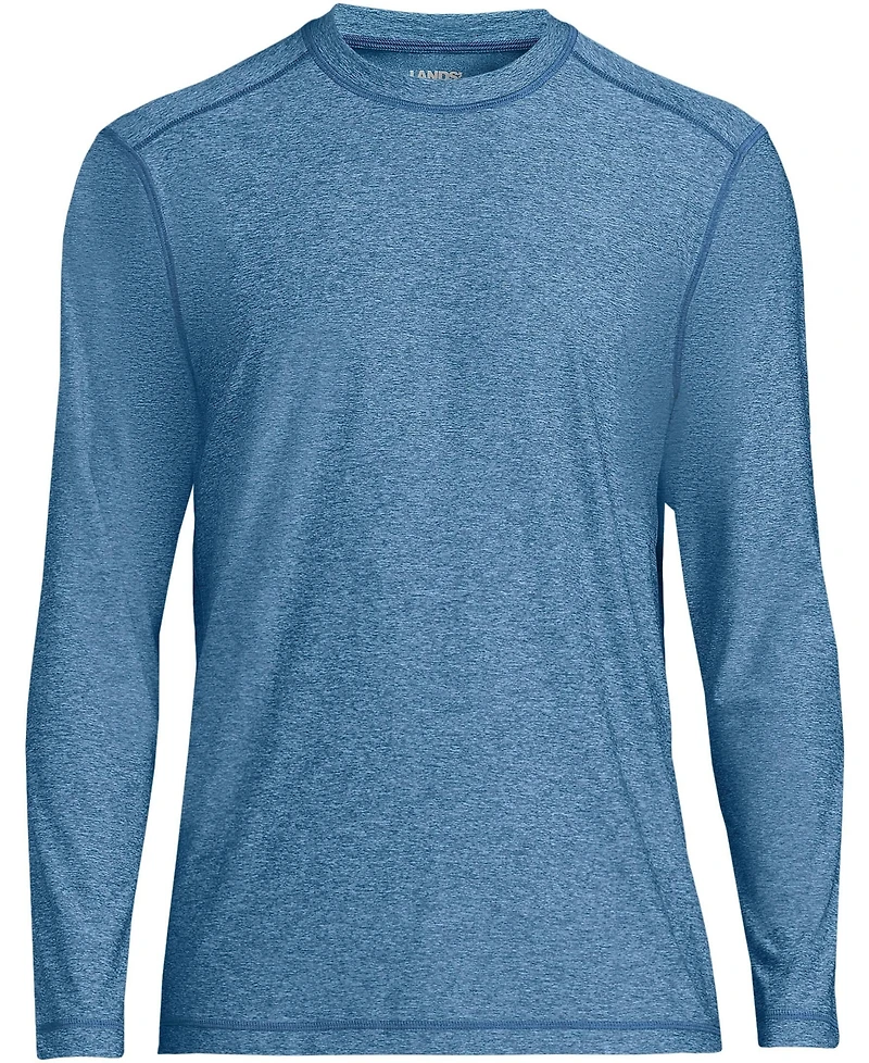 Lands' End Big & Tall SunShade Upf 50 Long Sleeve Swim Tee Rash Guard