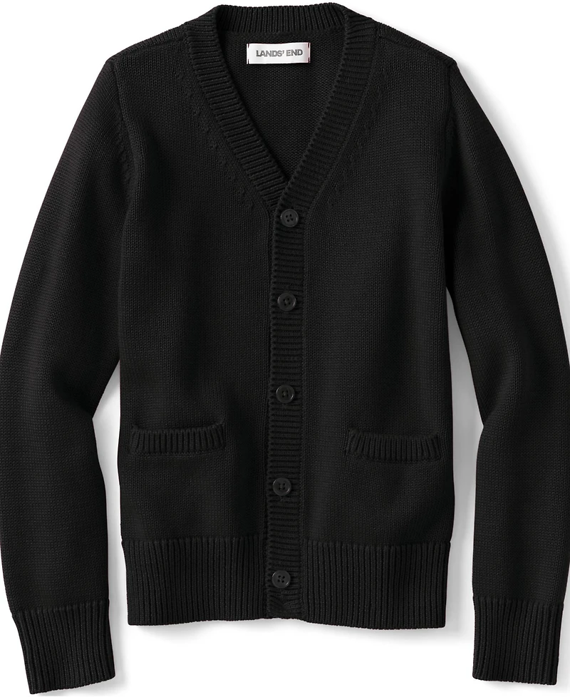 Lands' End Girls School Uniform Legacy Varsity Cardigan