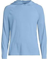 Lands' End Men's SunShade Upf 50 Cooling Long Sleeve Hooded Swim Tee Rash Guard