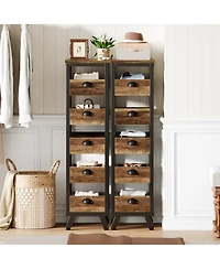 Tribesigns Tall Narrow Dresser, Small Wood Thin Chest of 5 Drawers, Vertical Dressers & Chests of Drawers Storage Organizer for Bedroom, Living Room,