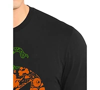 La Pop Art Men's Halloween Pumpkin Word Long-Sleeve T-Shirt
