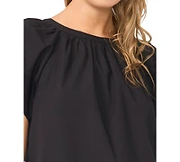 Vince Camuto Women's Cotton Flutter-Sleeve Top
