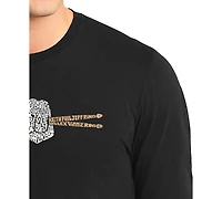 La Pop Art Men's Drumsticks Word Long-Sleeve T-Shirt